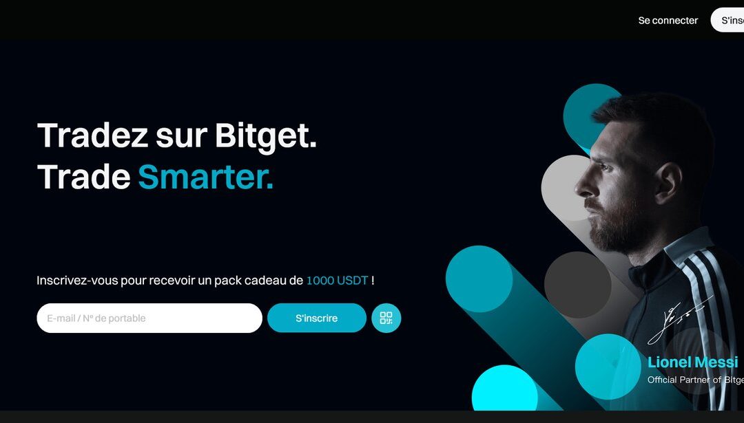 Page d'accueil du site BitGet