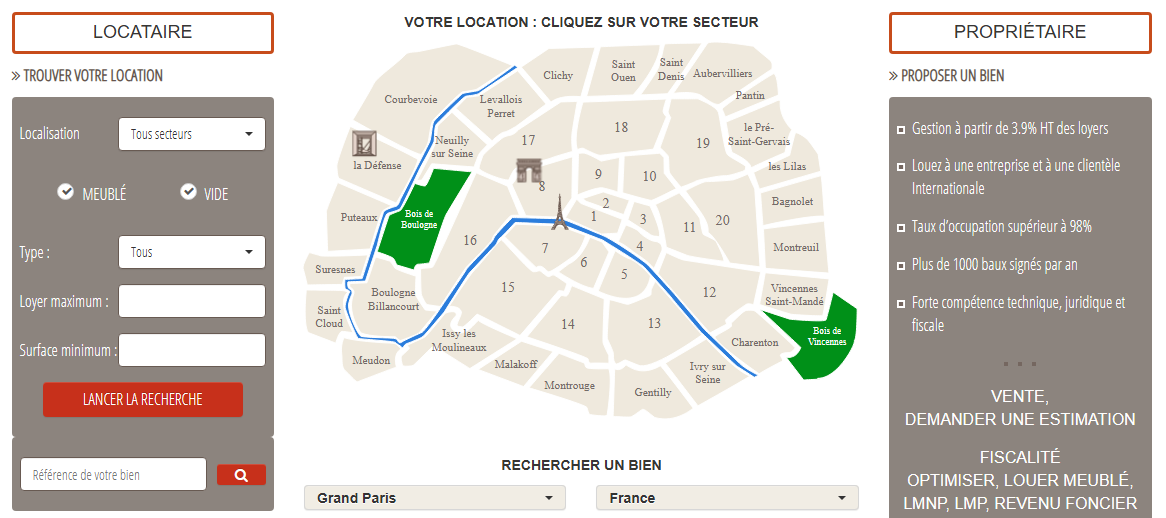 recherche appartement paris 